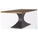 Maxton Brown Solid Wood And Dark Gunmetal Rectangular Dining Table