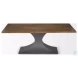 Maxton Brown Solid Wood And Dark Gunmetal Rectangular Dining Table