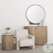Tillie Gunmetal Textured Metal Frame Round Wall Mirror