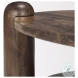 Jovia Cappuccino Marble And Brown Mango Wood Round Coffee Table