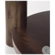 Jovia Cappuccino Marble And Brown Mango Wood Round Coffee Table