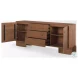 Jonan Medium Brown Wood 3 Drawer Sideboard