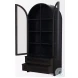 Gehry Dark Brown Metal Glass Door Display Cabinet