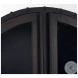 Gehry Dark Brown Metal Glass Door Display Cabinet