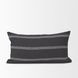 Jayme Gray and White Decorative Lumbar Pillow Cover