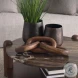 Jovia Cappuccino Marble And Brown Mango Wood Round Coffee Table