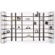 Taunton Dark Brown Wood 6 Shelving Unit