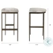 Millie Hair On Hide Gold Bar Stool