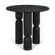 Sonel Matte Black Round Foyer Table