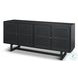 Grier Matte Black Cane Sideboard