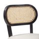 Cosette Black Dining Chair Upholstered in Cream Performance Linen