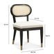Cosette Black Dining Chair Upholstered in Cream Performance Linen