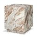 Matteo Brown and White Marble Top Square Side Table
