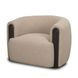 Kornelia Mushroom Gray Upholstered Club Chair