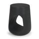 Cove Black Round Sculptural Open Side Table