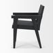 Reid Black Upholstered Dining Armchair
