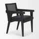 Reid Black Upholstered Dining Armchair