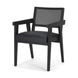 Reid Black Upholstered Dining Armchair