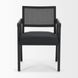 Reid Black Upholstered Dining Armchair
