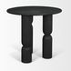 Sonel Matte Black Round Foyer Table