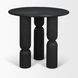 Sonel Matte Black Round Foyer Table