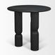 Sonel Matte Black Round Foyer Table