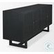 Grier Matte Black Cane Sideboard