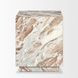 Matteo Brown and White Marble Top Square Side Table