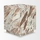 Matteo Brown and White Marble Top Square Side Table