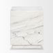 Matteo White and Gray Marble Top Square Side Table