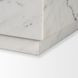 Matteo White and Gray Marble Top Square Side Table