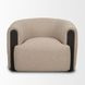 Kornelia Mushroom Gray Upholstered Club Chair