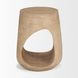 Cove Light Brown Round Sculptural Open Side Table