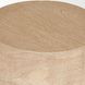 Cove Light Brown Round Sculptural Open Side Table