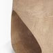Cove Light Brown Round Sculptural Open Side Table