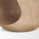 Cove Light Brown Round Sculptural Open Side Table