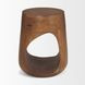 Cove Brown Round Sculptural Open Side Table
