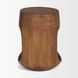 Cove Brown Round Sculptural Open Side Table