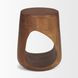 Cove Brown Round Sculptural Open Side Table
