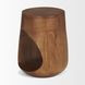 Cove Brown Round Sculptural Open Side Table