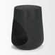 Cove Black Round Sculptural Open Side Table