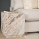 Matteo Brown and White Marble Top Square Side Table