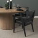 Reid Black Upholstered Dining Armchair