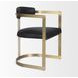 Hollyfield II Black Upholstered Dining Chair with Nailhead Trim