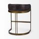 Hollyfield II Black Upholstered Counter Height Stool with Nailhead Trim