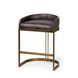 Hollyfield II Black Upholstered Counter Height Stool with Nailhead Trim