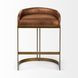 Hollyfield II Brown Upholstered Counter Height Stool