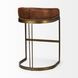 Hollyfield II Brown Upholstered Barstool
