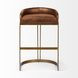 Hollyfield II Brown Upholstered Barstool