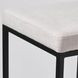 Frodo White Upholstered Barstool